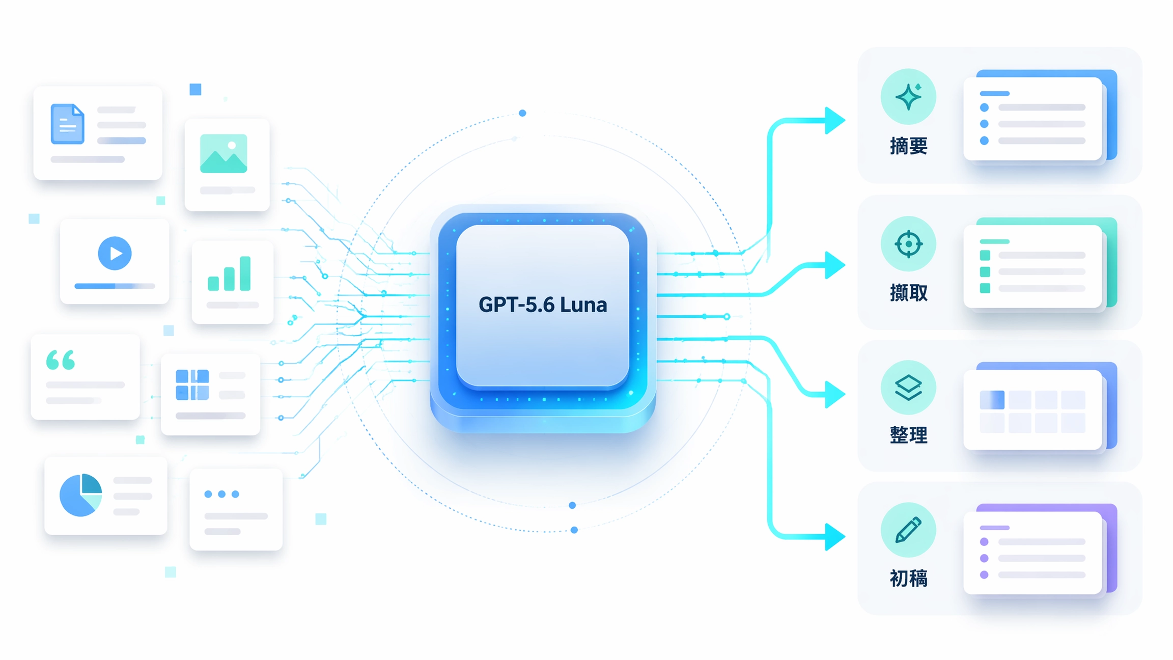 GPT-5.6 Luna powering fast workflow tasks in MuseWork.
